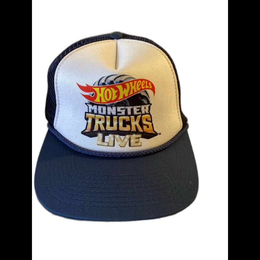Vintage Cap Hot Wheels Trucker Hat‎ Y2K Snapback Monster Trucks Live Streetwear
